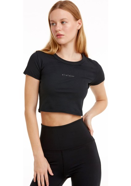 Your New Go-To Cropped Baby Tee Siyah Kısa Kollu Crop T-Shirt