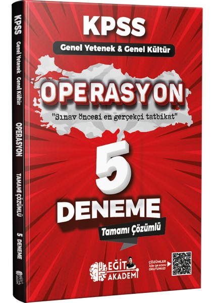 KPSS Genel Kültür Genel Yetenek Operasyon 5 Deneme Video Çözümlü