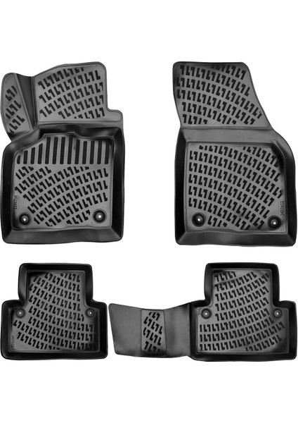 Rizline 3D Oto Paspas Siyah Renk Volvo V50 2004 - 2012 ile Uyumlu