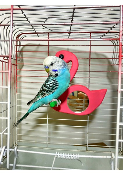 Flamingo Figürlü Aynalı Kuş Tüneği