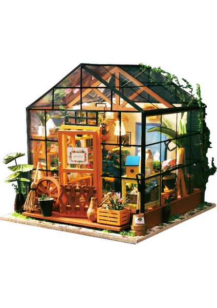 Dıy Dollhouse Ahşap Oda Birleştirin Kiti Ev Dekorasyon (Yurt Dışından)