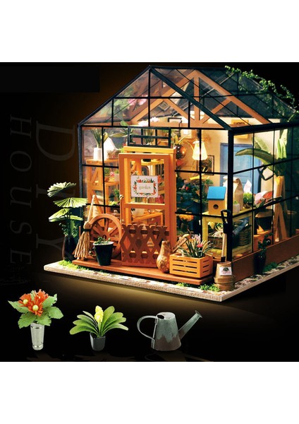 Dıy Dollhouse Ahşap Oda Birleştirin Kiti Ev Dekorasyon (Yurt Dışından)