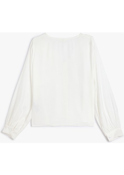 Fistolu Gömlek Uzun Kollu Geniş Sivri Yaka Viskon Kumaş fiyatları