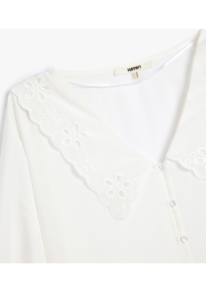 Fistolu Gömlek Uzun Kollu Geniş Sivri Yaka Viskon Kumaş modelleri