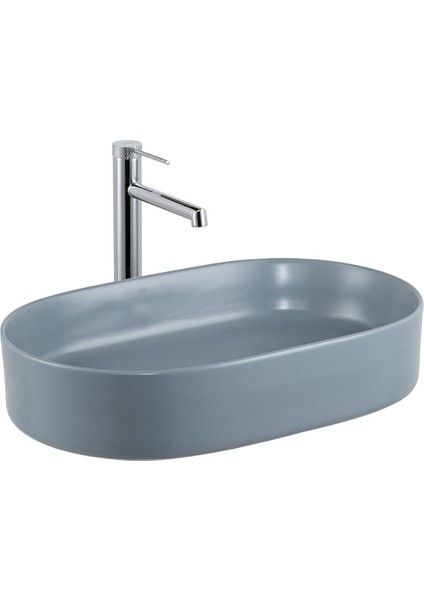 E-W1202MM Tezgah Üstü Lavabo Mat Mavi