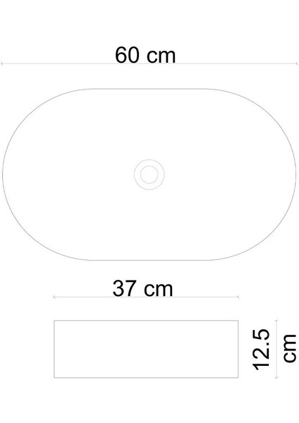 E-W1202MM Tezgah Üstü Lavabo Mat Mavi