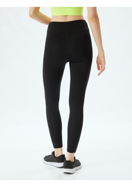 Spor Tayt Slogan Baskılı Yüksek Bel Skinny Fit fırsatları