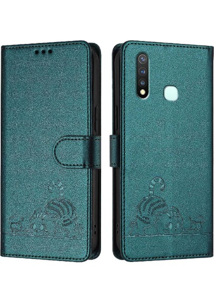 Vıvo Y19/Y5S Kart Yuvası Tutucu Için Kickstand Cüzdan Kapak Çevirin Kedi Rfıd (Yurt Dışından) indirimleri