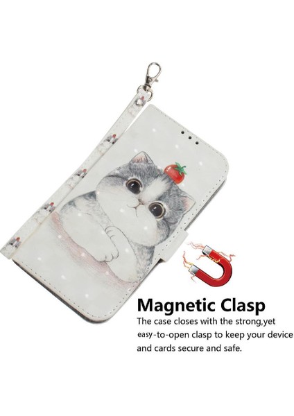 IPhone 13 Mini Kart Yuvaları Manyetik Kapatma Için 3D Boyalı Koruyucu Kılıf (Yurt Dışından)