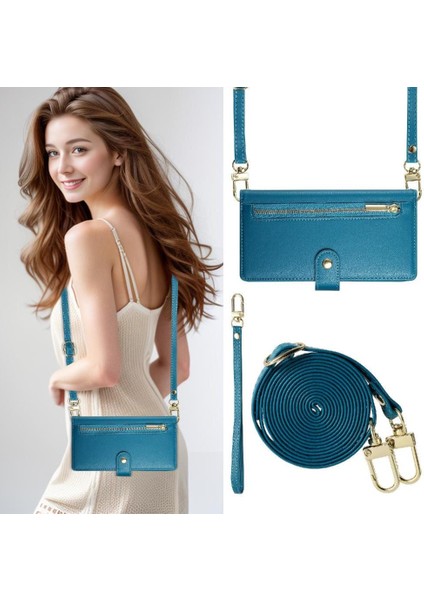 Realme 12 Pro Artı Iş Cüzdan Standı Için Flip Case Crossbody Kayış (Yurt Dışından)