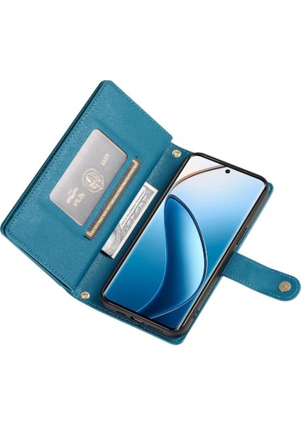Realme 12 Pro Artı Iş Cüzdan Standı Için Flip Case Crossbody Kayış (Yurt Dışından)