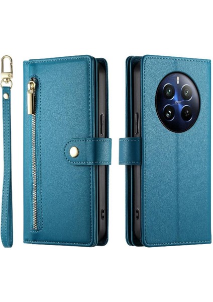 Realme 12 Pro Artı Iş Cüzdan Standı Için Flip Case Crossbody Kayış (Yurt Dışından)