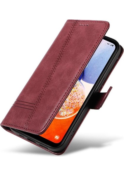 Kredi Kartı Yuvası ile Samsung Galaxy M55 Cüzdan Telefon Kılıfı Için Filp Durumda (Yurt Dışından) modelleri