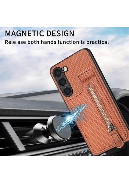 Samsung Galaxy S23 Artı Fermuar Crad Yuvası Manyetik Araç Montaj Standı (Yurt Dışından)