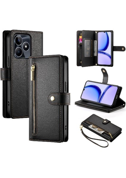 Realme C53 Çok Fonksiyonlu Crossbody Kayış Standı Cüzdan Için Flip Case (Yurt Dışından) fiyatları