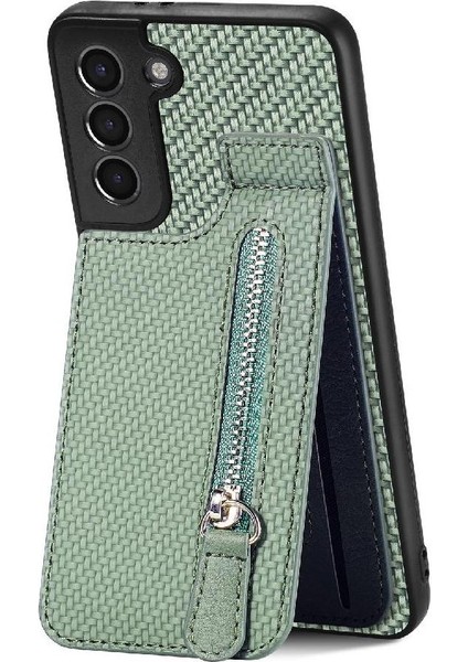 Samsung Galaxy S21 Manyetik Araç Montaj Fermuar Cüzdan Standı Crad (Yurt Dışından)