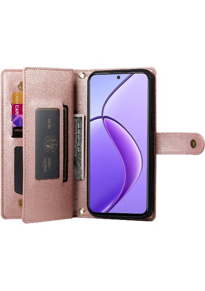 GX Boutique Realme 12 5g Cüzdan Standı Için Flip Case Crossbody Kayış Iş (Yurt Dışından)