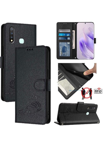 Vıvo Y19/Y5S Kart Yuvası Tutucu Için Kickstand Cüzdan Kapak Çevirin Kedi Rfıd (Yurt Dışından) indirimleri