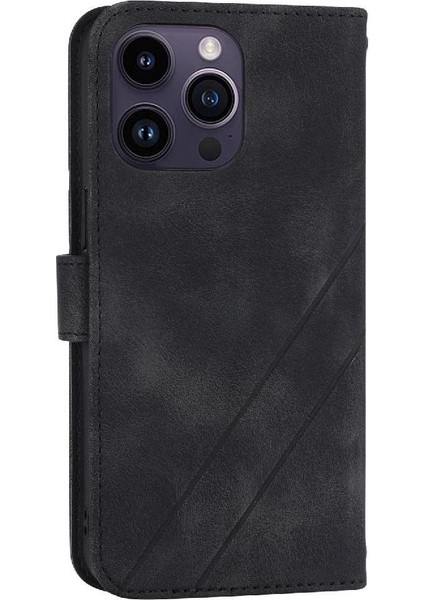 IPhone 16 Için Filp Durumda Pro Max Kickstand Bilek Kayışı El Cüzdan Kredi (Yurt Dışından)