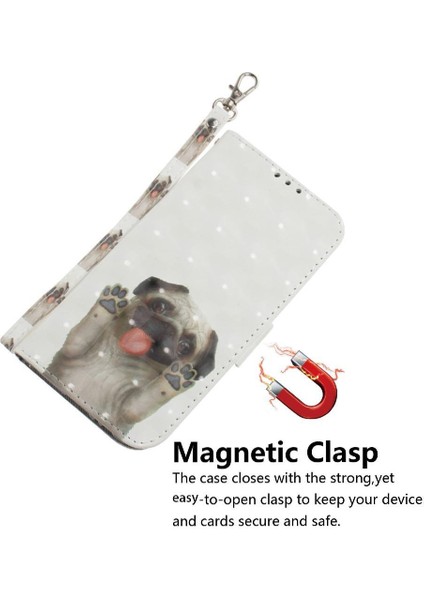 IPhone 13 Mini Kart Yuvaları Manyetik Kapatma Için 3D Boyalı Koruyucu Kılıf (Yurt Dışından)