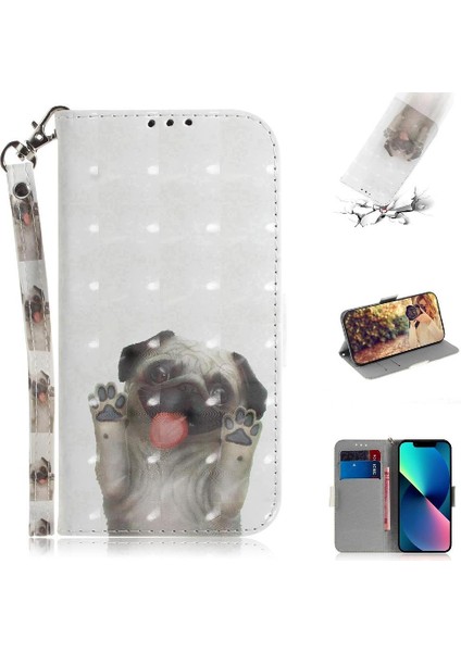 IPhone 13 Mini Kart Yuvaları Manyetik Kapatma Için 3D Boyalı Koruyucu Kılıf (Yurt Dışından)