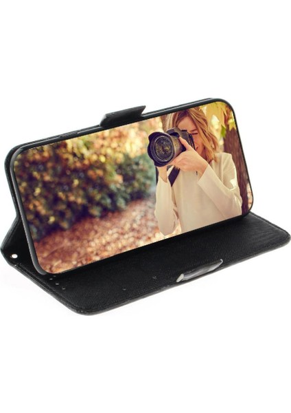IPhone 14 Pro Max Manyetik Kapatma Pu Kart Için 3D Boyalı Koruyucu Kılıf (Yurt Dışından)
