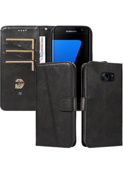 Kredi Kartı Yuvası Cüzdan Telefon Pu ile Samsung Galaxy S7 Kenar Için Filp Durumda (Yurt Dışından)