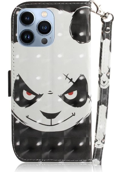 IPhone 14 Pro Max Manyetik Kapatma Pu Kart Için 3D Boyalı Koruyucu Kılıf (Yurt Dışından)
