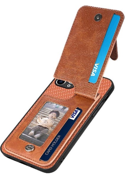 IPhone 11 Için Kılıf Pro Max Standı Crad Yuvası Fermuar Cüzdan Manyetik Araç Montaj (Yurt Dışından)
