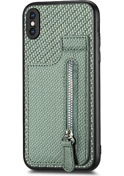 IPhone X/xs Fermuar Crad Yuvası Cüzdan Manyetik Araç Montaj Standı (Yurt Dışından)