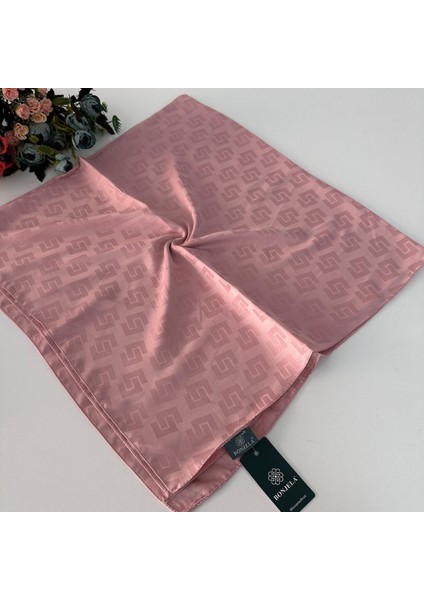 Lüx Inci Jakarlı Pamuk Eşarp Soft Pembe JPB0716