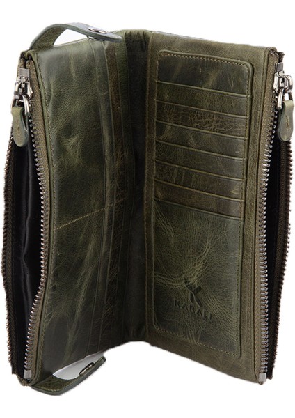 Deri Unisex Portföy Yeşil BC410-07 fırsatları