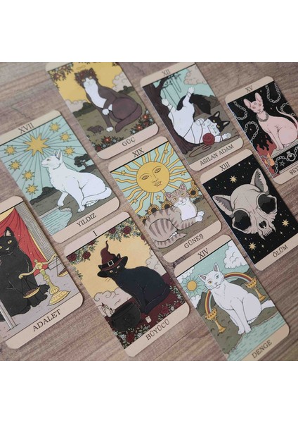 Vintage Kedi Tarot Destesi