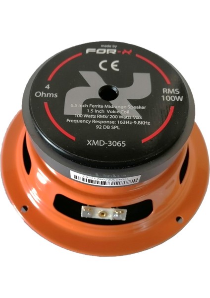 XMD-3065 Midrange 100W Rms 200W Maksimum 16 cm Hoparlör Turuncu Kasa