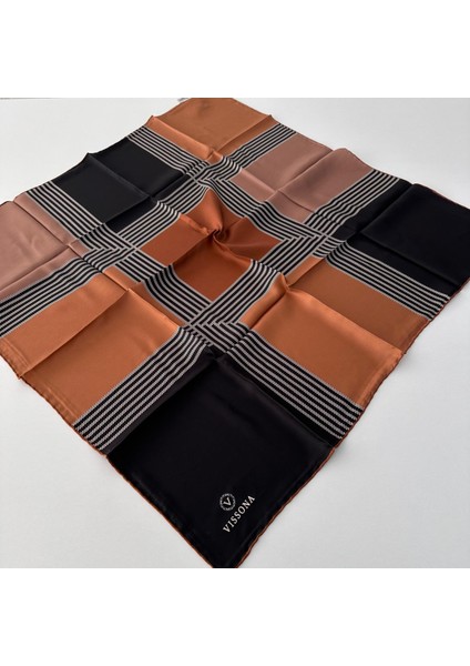 Twill Ipek Eşarp Açık Kahve IPK4108