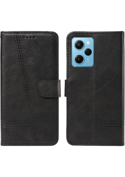 Xiaomi Redmi Için Filp Durumda NOTE12 Pro Hız Preslenmiş Pu Deri Cüzdan Kılıf (Yurt Dışından)