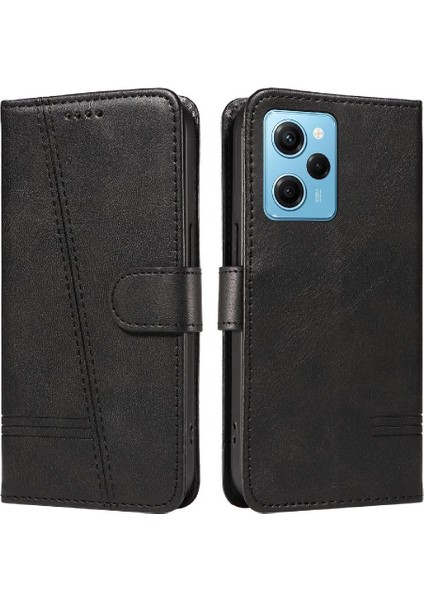 Xiaomi Redmi Için Filp Durumda NOTE12 Pro Hız Preslenmiş Pu Deri Cüzdan Kılıf (Yurt Dışından)