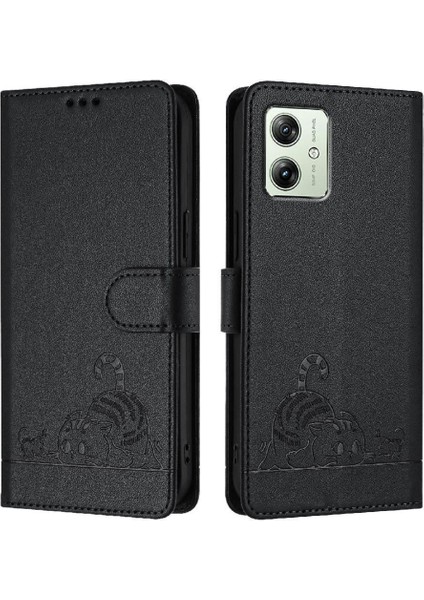 Motorola Moto G14 4g Için Kılıf Cüzdan Kapak Çevirin Kart Yuvası Tutucu Kickstand (Yurt Dışından)