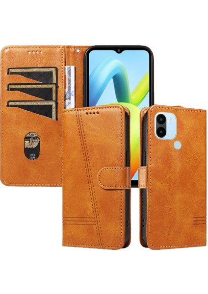 Xiaomi Redmi A1 Artı Preslenmiş Pu Deri Cüzdan Telefon Kılıfı Için Filp Durumda (Yurt Dışından)