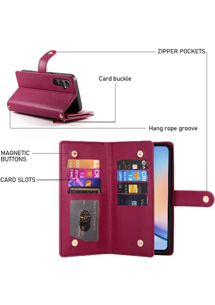 Samsung Galaxy A34 5g Için Flip Case Standı Iş Çok Fonksiyonlu Cüzdan (Yurt Dışından) fiyatları