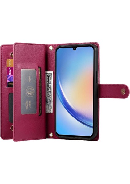 Samsung Galaxy A34 5g Için Flip Case Standı Iş Çok Fonksiyonlu Cüzdan (Yurt Dışından) indirimleri