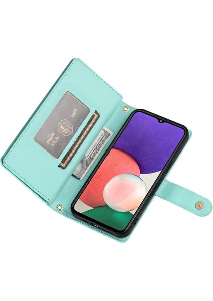 Samsung Galaxy A22 5g / A22S 5g Crossbody Kayış Iş Için Flip Case (Yurt Dışından)