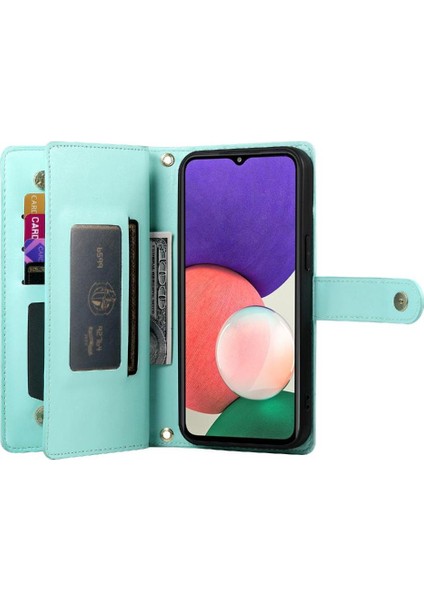 Samsung Galaxy A22 5g / A22S 5g Crossbody Kayış Iş Için Flip Case (Yurt Dışından)