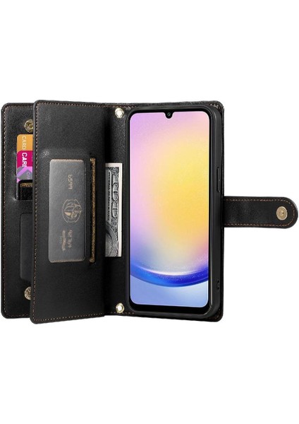 Colorful Shop Samsung Galaxy A25 Iş Cüzdan Standı Için Flip Case Çok Fonksiyonlu (Yurt Dışından)