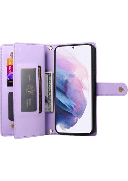 Samsung Galaxy S21 Artı Iş Cüzdan Crossbody Kayış Için Flip Case (Yurt Dışından) modelleri