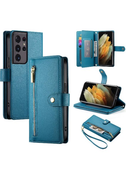 Samsung Galaxy S21 Ultra Cüzdan Iş Için Flip Case Çok Fonksiyonlu (Yurt Dışından) modelleri