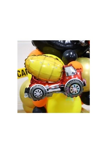 Inşaat Temalı Folyo Balon Karşılama Seti Kamyon Iş Makinası Araba Krom Balon 28LI Set indirimleri