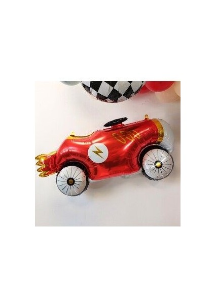 Vintage Race Car Set Arabalar Yarış Arabası Doğum Günü Balon Kırmızı Araba Full Set Rakam Balon indirimleri