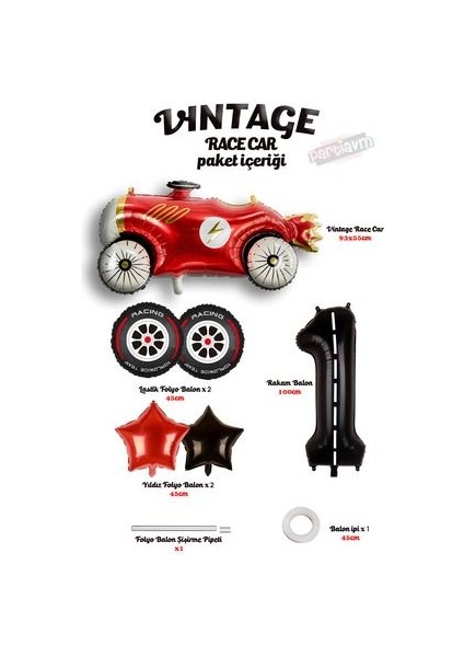 Vintage Race Car Set Arabalar Yarış Arabası Doğum Günü Balon Kırmızı Araba Full Set Rakam Balon fiyatları