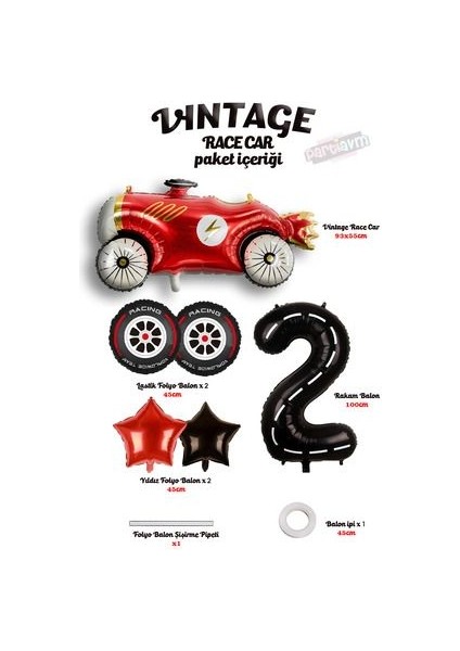 Vintage Race Car Set Arabalar Yarış Arabası Doğum Günü Balon Kırmızı Araba Full Set Rakam Balon fiyatları